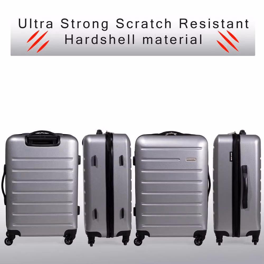 Pierre Cardin Voyager XL Hard Shell Lightweight 4 Wheel Durable Travel Suitcase in Charcoal – 4