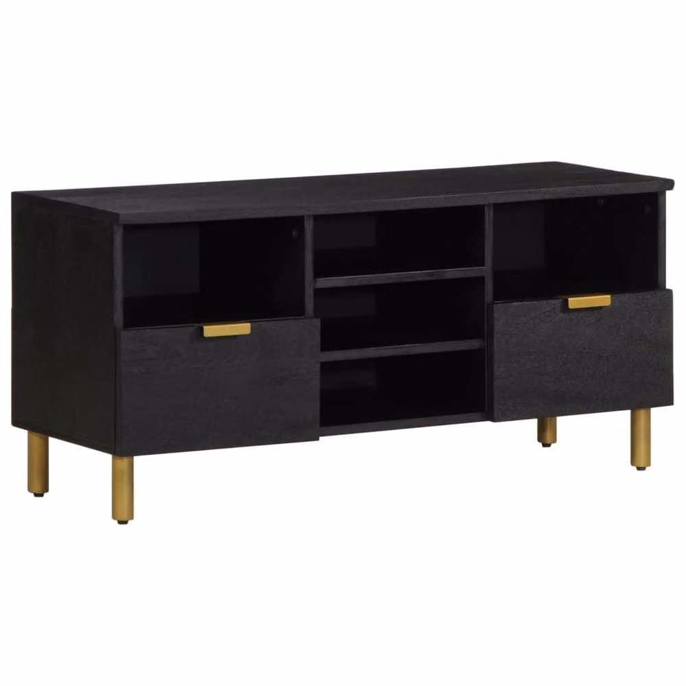 Berkfield Home Industrial TV Cabinet in Black, W/D/H: 100 x 33 x 46 cm – 2