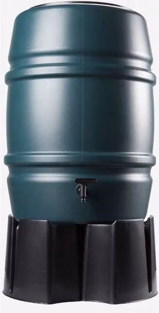 Harcostar 168 Litre Green Rain Barrel Kit with Connectors