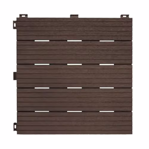 Oseasons Cosmopolitan ECO Interlocking Decking Tiles, Pack of 10, Coffee Brown, W/D: 30 x 30 cm – 2