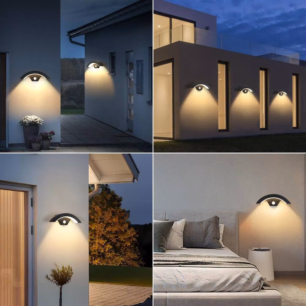 Goeco 24W LED Outdoor Wall Lamp with Motion Sensor, IP65 Waterproof, Warm White 3000K, Black – 7