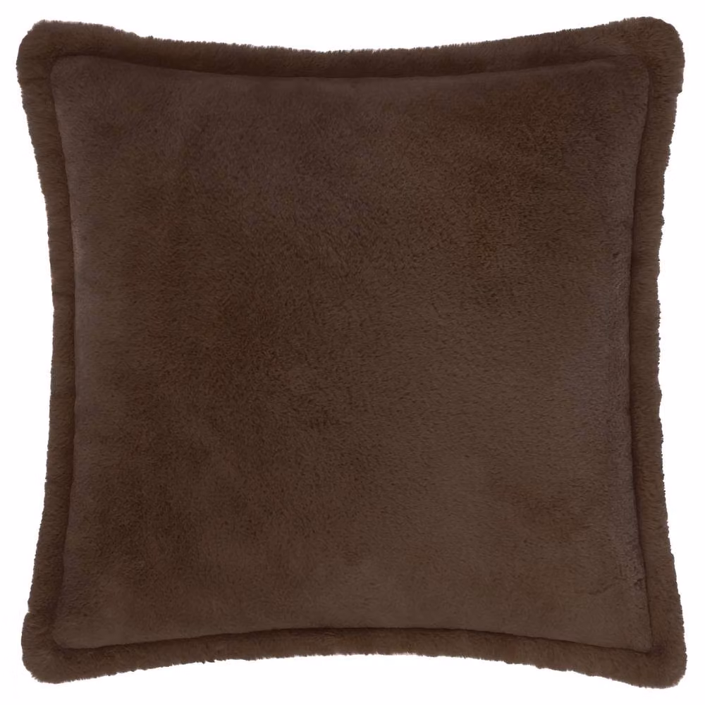 Furn Kallu Reversible Faux Fur Cushion in Brown, W/D/H: 45 x 45 x 45 cm – 2