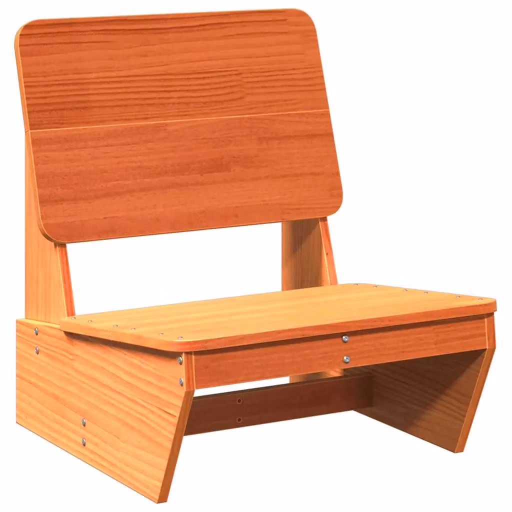 Berkfield Home Set of 2 Rustic Wax Brown Solid Pine Garden Chairs W/D/H: 60 x 64 x 70.5 cm – 3