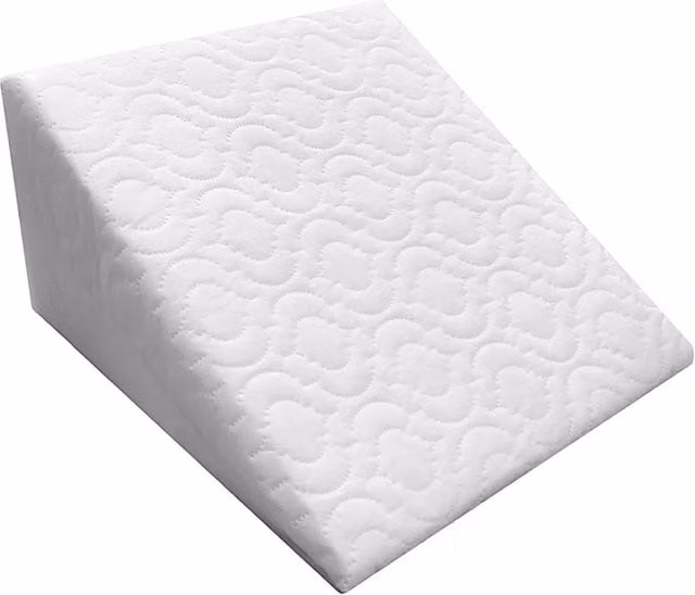 VOGREX Large Acid Reflux Flex Support Bed Wedge Pillow in White with Removable Washable Cover