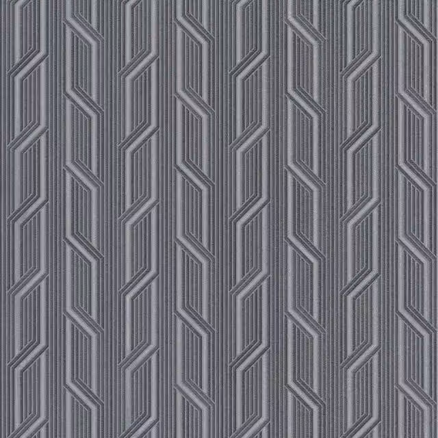 Grandeco Geometric Abstract Modern Non-Woven Wallpaper in Anthracite, Silver and Grey