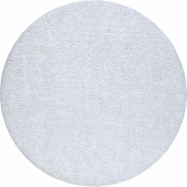 RugsX Round White Bathroom Rug, Diameter: 100 cm