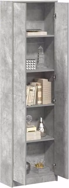 Berkfield Home Modern Wardrobe in Concrete Grey, W/D/H: 55 x 25 x 189 cm – 1