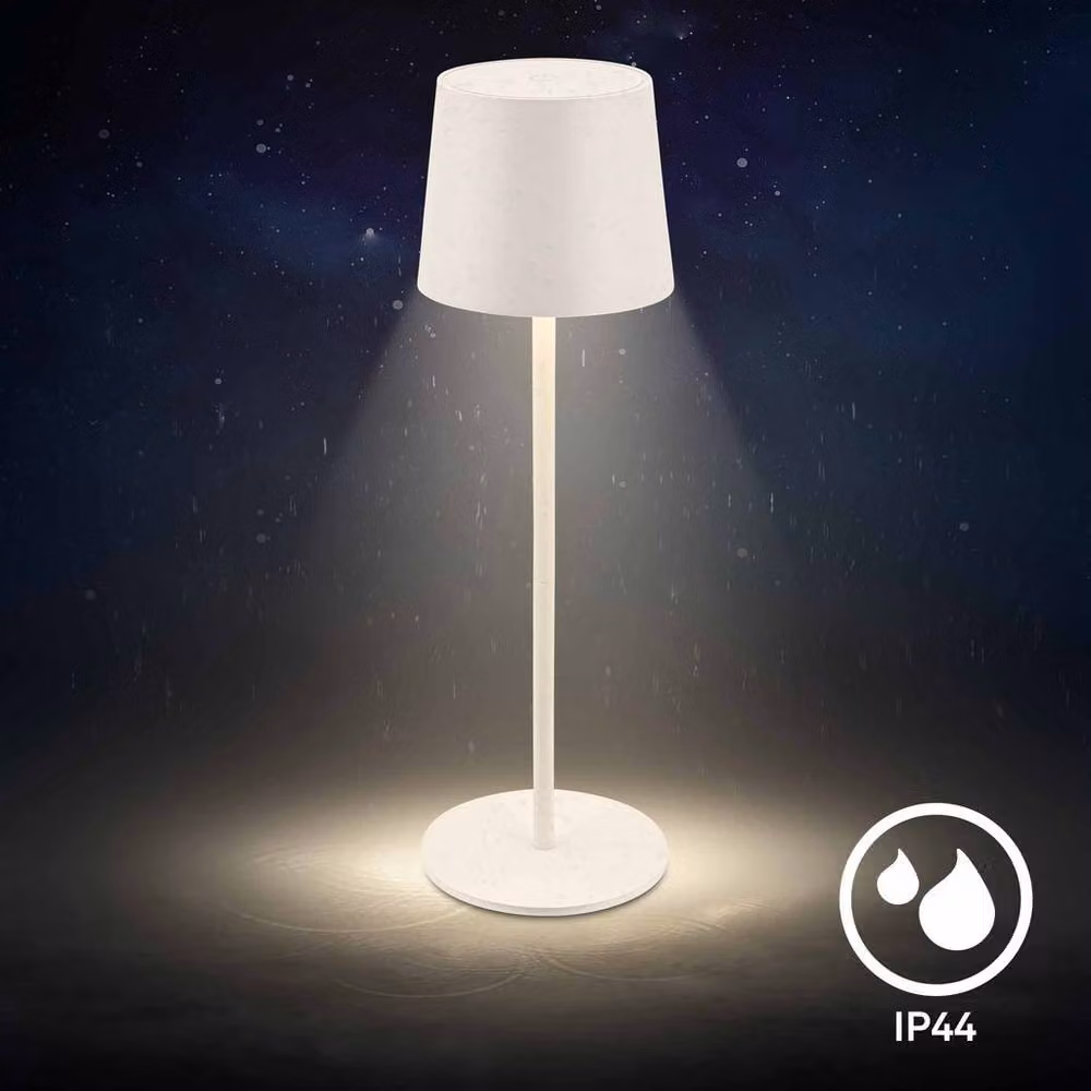 Briloner White Rechargeable LED Table Lamp with Dimmer and IP44 Rating, Height: 33 cm – 4