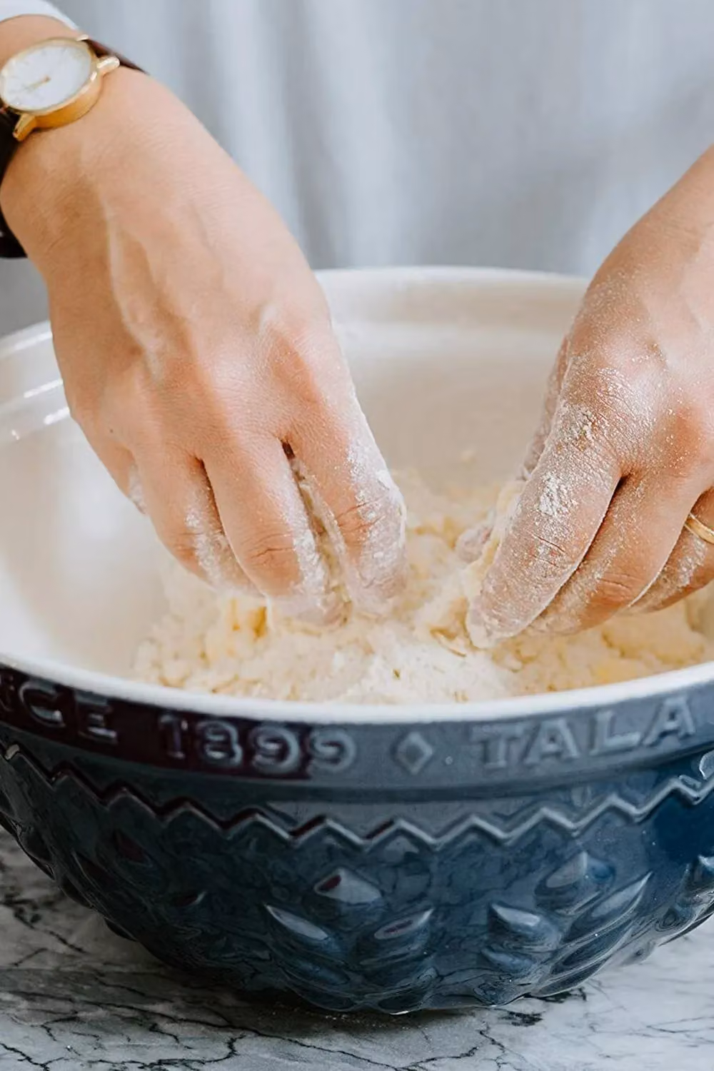 Tala Blue Ceramic Mixing Bowl, 5.5 l, Diameter: 30 cm – 5