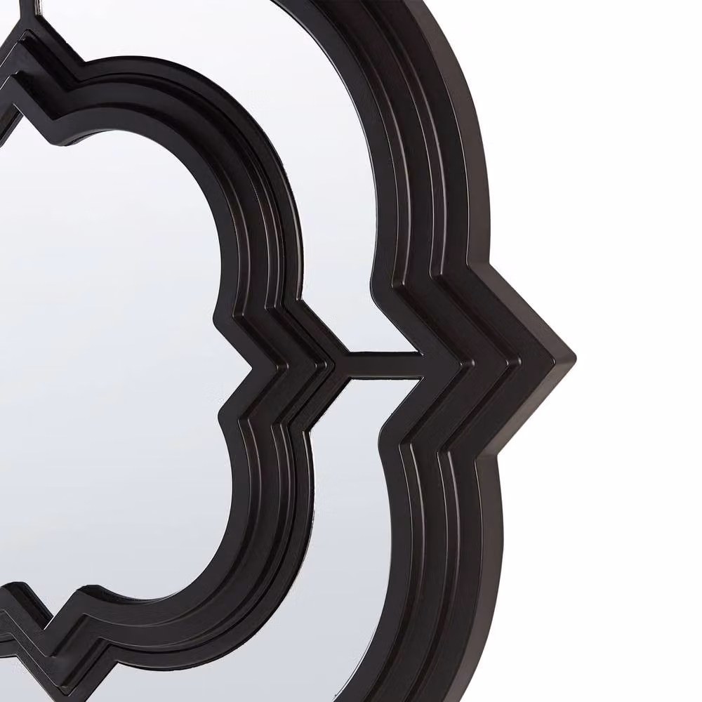 Wyld and Coco Irregular Black Frame Wall Mirror, 51 cm – 6
