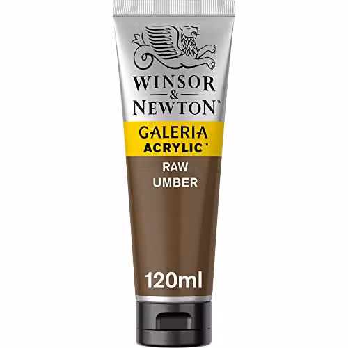 Winsor & Newton Galeria Acrylic Paint, Raw Umber, 120ml – 2