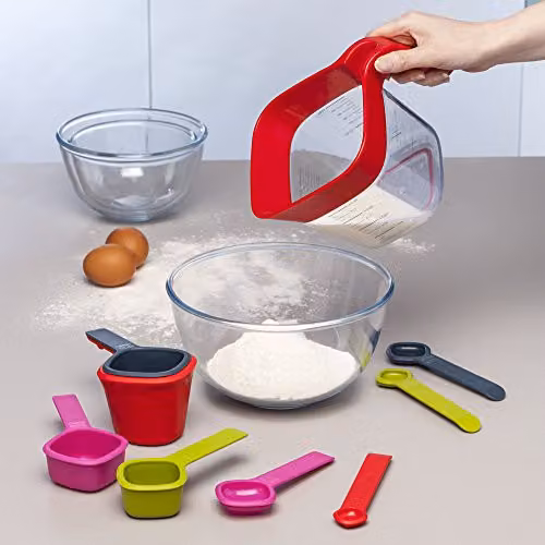 Zeal L207R Stack and Store Red Measuring Jug Set with Cups and Spoons – 2