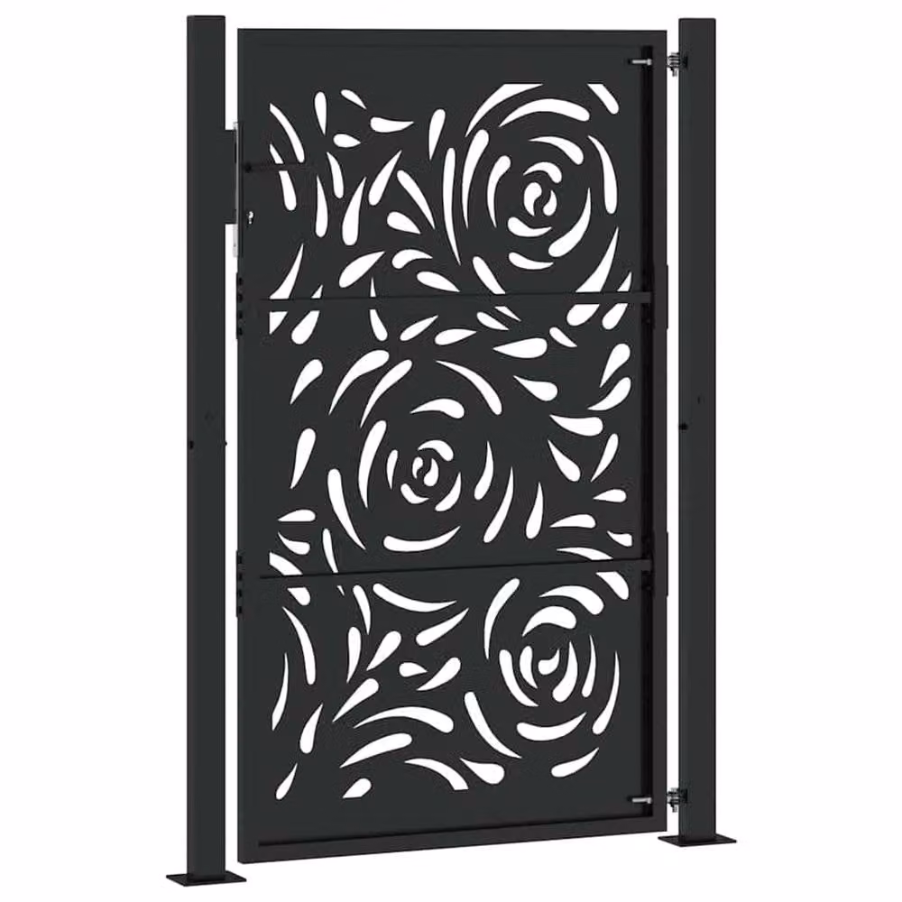 Berkfield Home Black Steel Garden Gate – 5