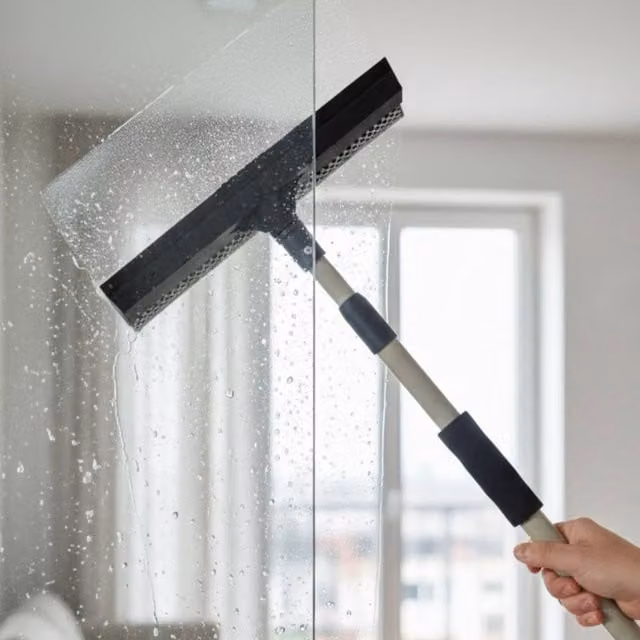 Bedsland Grey Window Squeegee with Extendable Telescopic Handle, 120 cm – 1