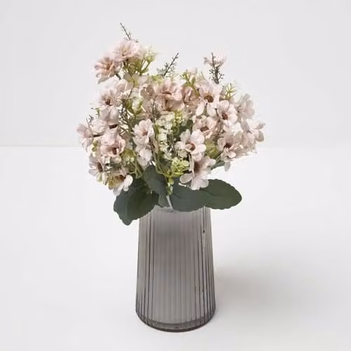 Homescapes Artificial Wild Daisy Bouquet in Pink, 46 cm – 1