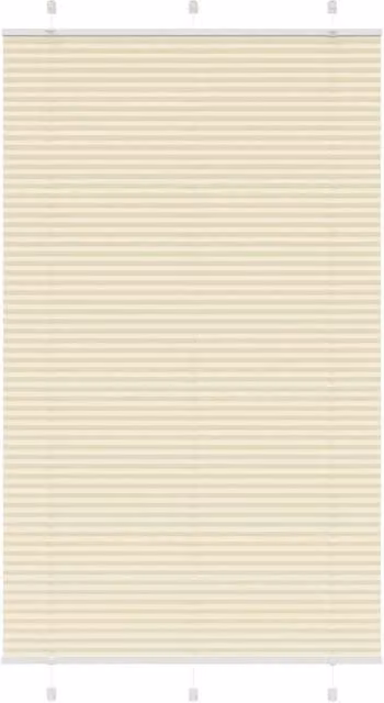Berkfield Home Single Pleat Fabric Blind in Beige, W: 115 cm, H: 200 cm