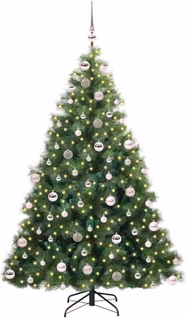 Berkfield Home Realistic Artificial Christmas Tree with 300 LEDs, Green, Height: 180 cm – 1