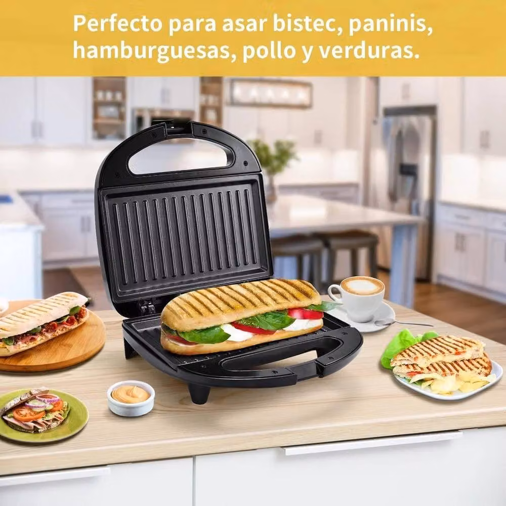 Havendro 750W Press Sandwich Maker and Grill with Non-Stick Plates in Black – 3
