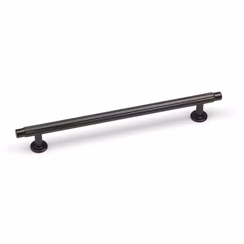 Matt Anthracite Grey Zinc Bar Cabinet Handle for Wardrobes and Drawers, 192mm
