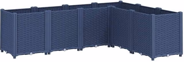 Berkfield Home Garden Planter Tub in Blue and Grey, W/D/H: 160 x 120 x 53 cm – 1