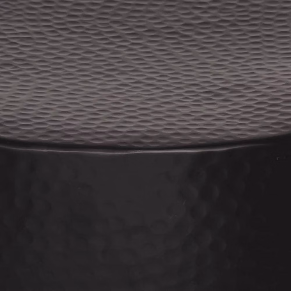 Berkfield Home Hammered Aluminium Coffee Table in Black, W: 50 cm, D: 30 cm – 4