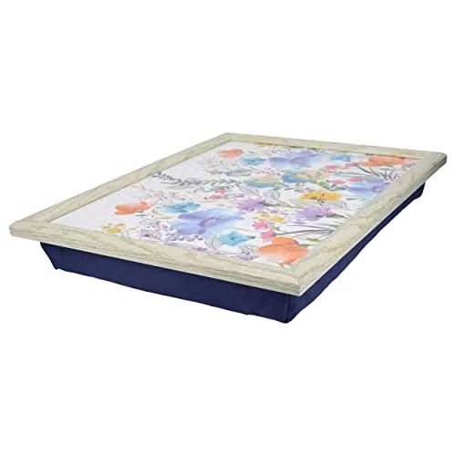 Creative Tops Meadow Floral Lap Tray with Cushion, Multi-Colour, W: 44 cm, D: 34 cm
