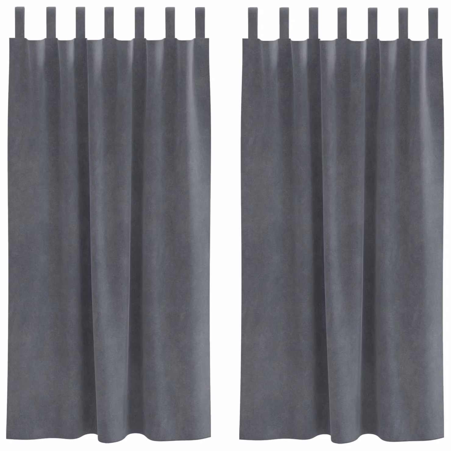 Berkfield Home Super Light Grey Velvet Blackout Curtains with Hanging Loops, 2 Pack – 2