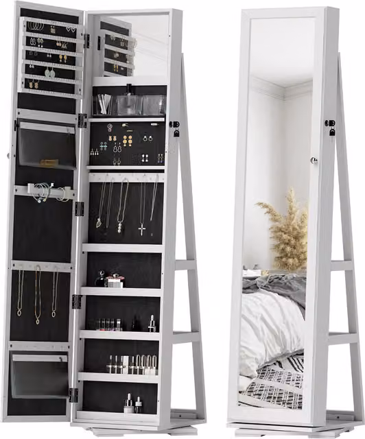 Pirlo Plush Modern White Freestanding Wardrobe with Hinged Doors and Internal Shelves