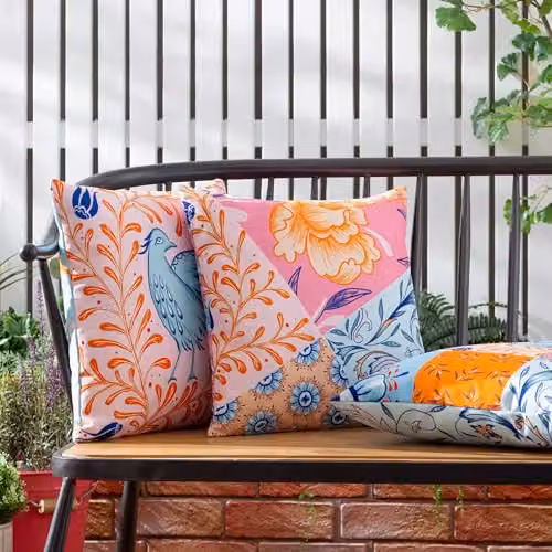 Riva Home Azzar Floral Square Outdoor Cushion, Multicolour, 43 x 43 cm – 4