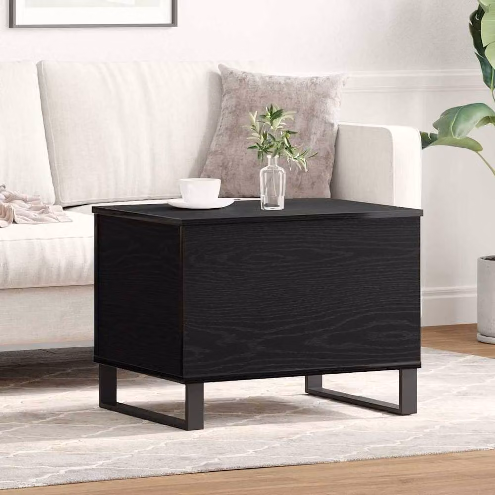 Berkfield Home Black Oak Lift Top Coffee Table, W: 60 cm, D: 45 cm, H: 44.4 cm – 2