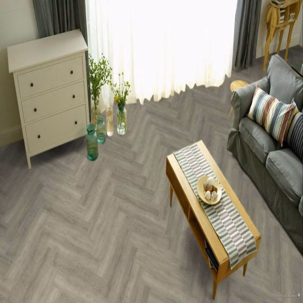 FirmfitORH Wood Effect Herringbone Luxury Vinyl Tile Click Lock, Light Grey, 5mm – 2