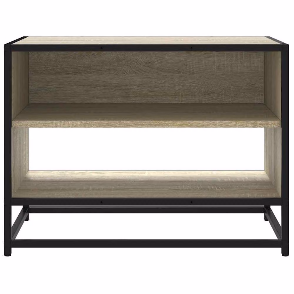 Berkfield Home Industrial TV Cabinet in Sonoma Oak and Beige, W/D/H: 61 x 40 x 46 cm – 4