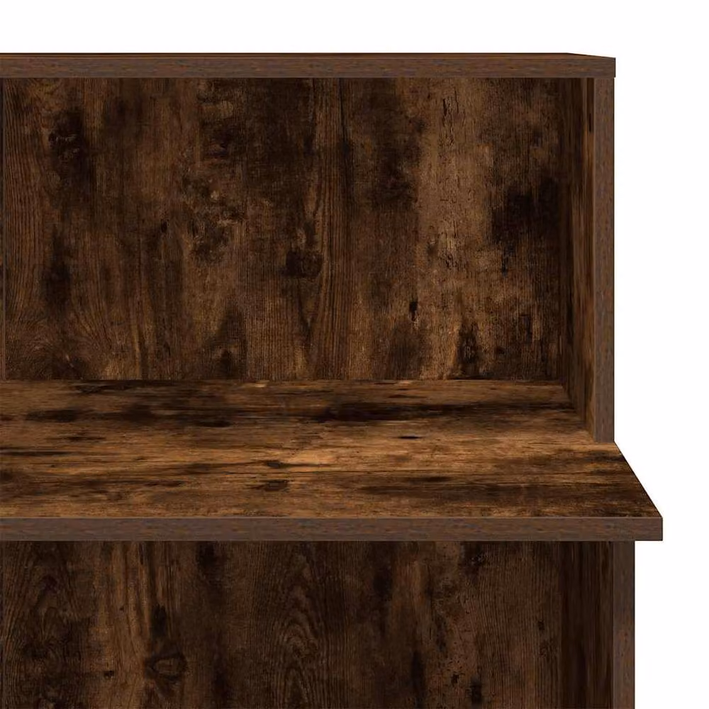 Berkfield Home Smoked Oak Reception Desk in Brown, W/D/H: 100 x 50 x 103.5 cm – 5