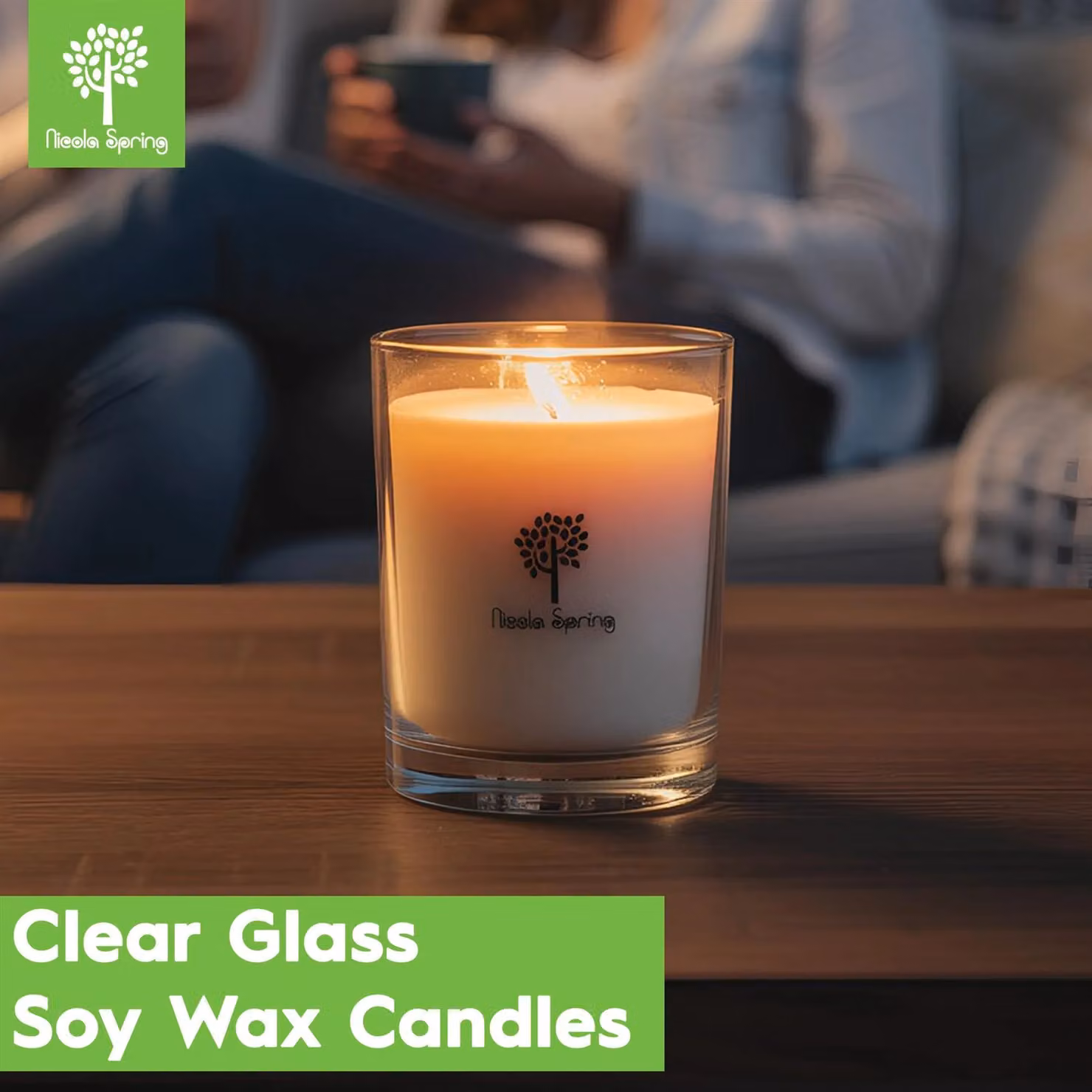 Nicola Spring Soy Wax Scented Candle, Tropical Sunrise, 400g – 6