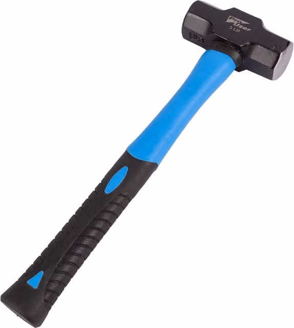 Pro User Forged Steel Sledgehammer with Fibreglass Handle, Blue, 1.36 kg