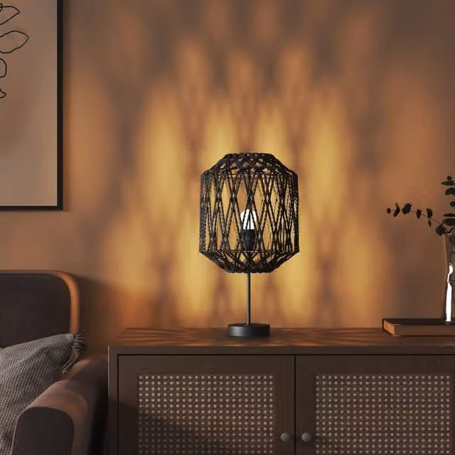 Berkfield Home Black Metal and Paper Lampion Lamp Shade W: 23 cm, H: 28 cm – 1