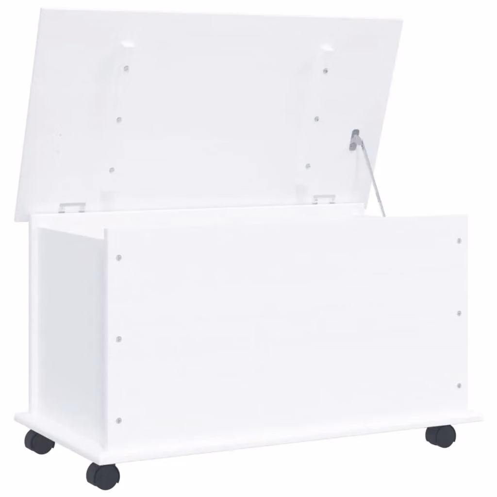 Berkfield Home ALTA Storage Chest in White Solid Pine Wood with Castors, W/D/H: 73 x 39.5 x 44 cm – 2