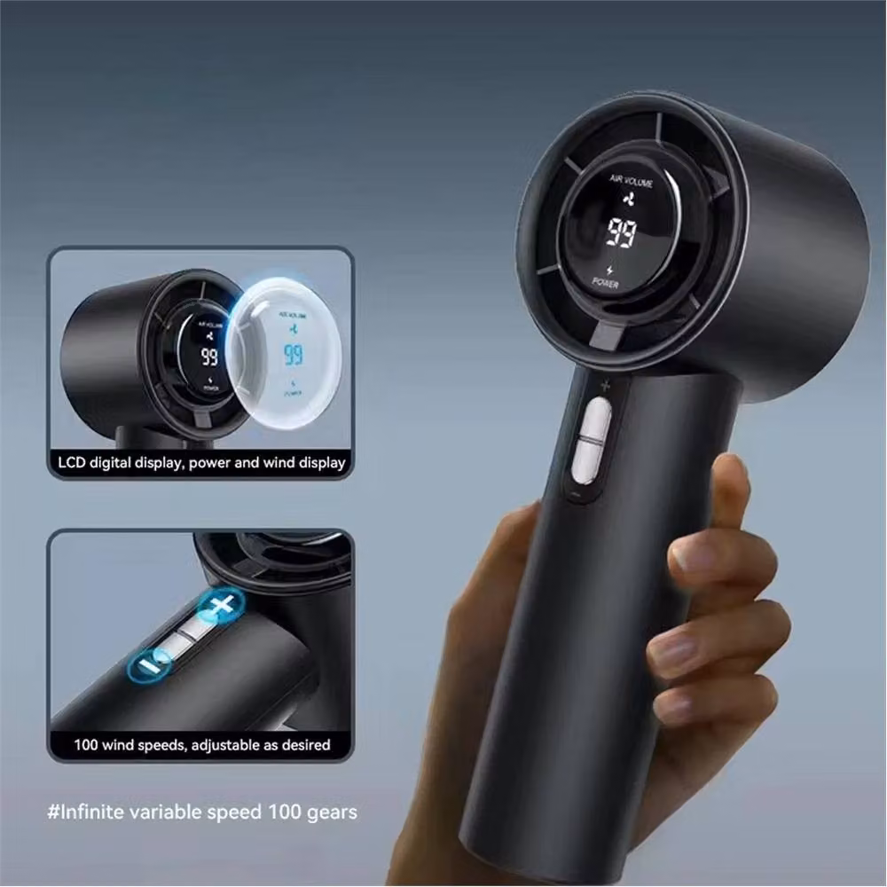 Nordara Black USB Rechargeable Handheld Portable Mini Fan Cooler – 3