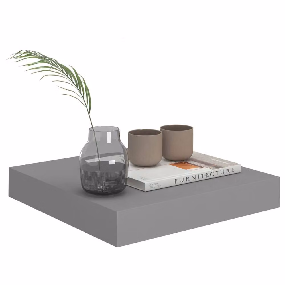 Berkfield Home Grey Floating Wall Shelf, W/D/H: 23 x 23.5 x 3.8 cm – 2