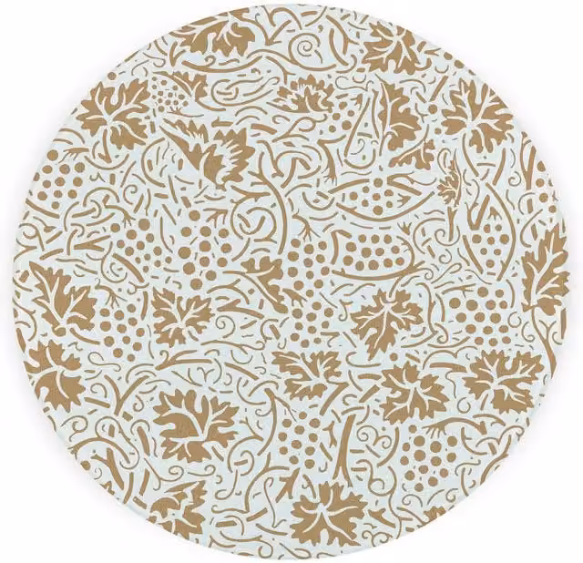 Purely Home Gold Oak Leaves and Berries Textured Glass Round Trivet