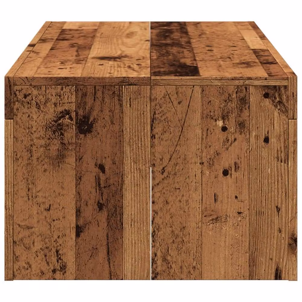 Berkfield Home Old Wood Coffee Table in Brown, W/D/H: 102 x 50 x 35 cm – 4