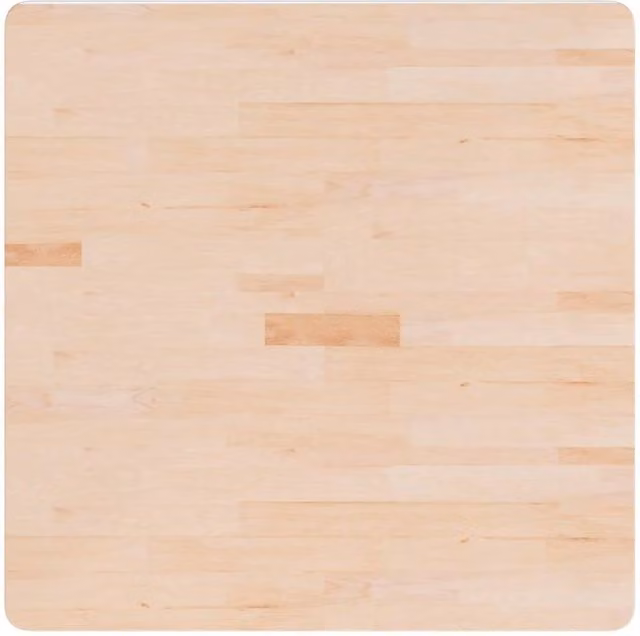 Berkfield Home Square Table Top in Natural Untreated Solid Oak, W: 80 cm, D: 80 cm, H: 1.5 cm