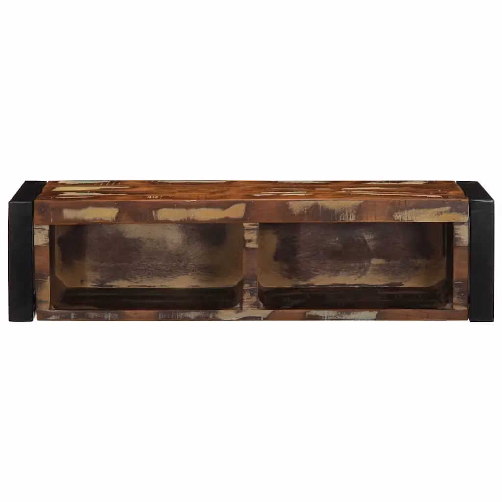 Berkfield Home Multicolour Rustic Reclaimed Solid Wood TV Cabinet, W/D/H: 80 x 30 x 25 cm – 2