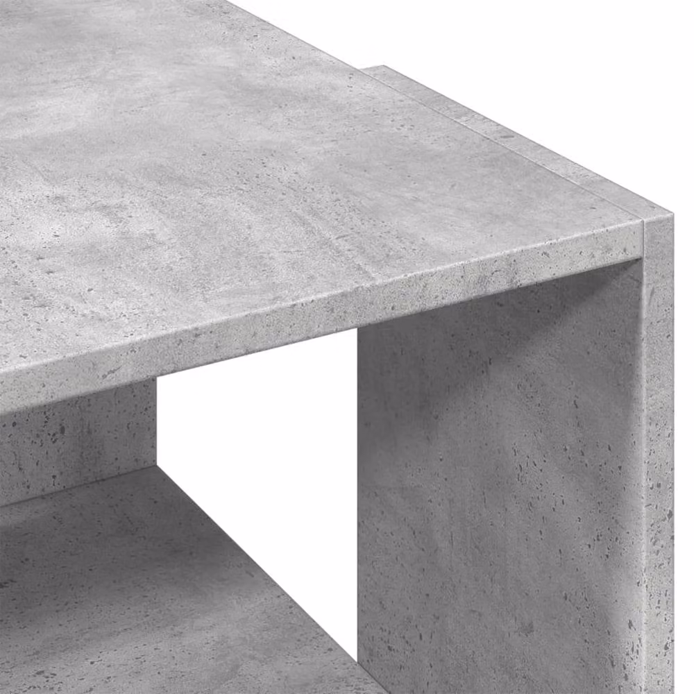 Berkfield Home Modern Rectangular Coffee Table in Concrete Grey, W/D/H: 89.5 x 48 x 30 cm – 4