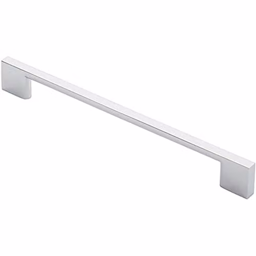Loops Slim D-Shape Bow Pull Handle in Polished Chrome, W: 220 mm, H: 8.5 mm, Fixing Centres: 192 mm