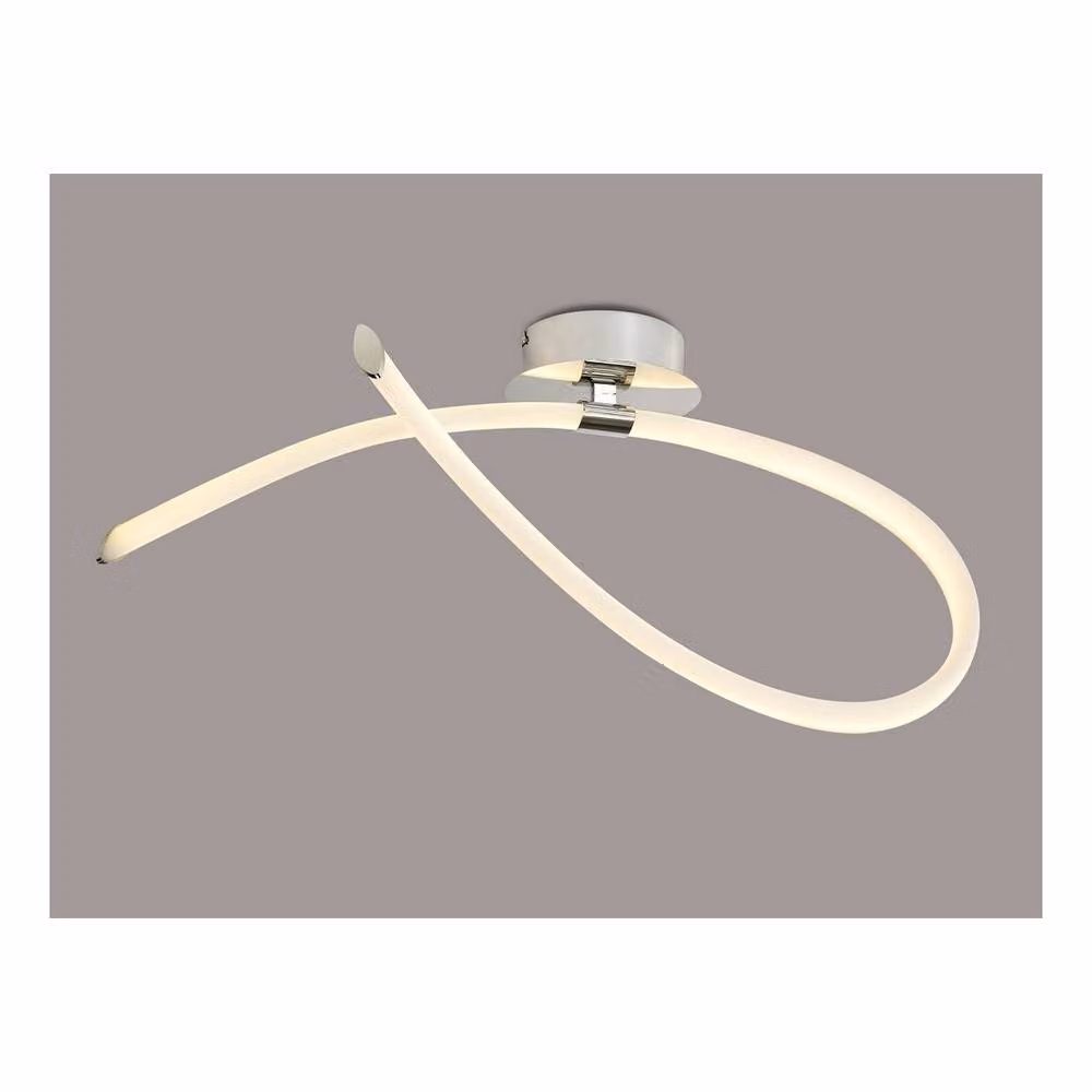 Netlighting Armonia Semi Flush Ceiling Light in Chrome and White with 25W LED and 1875lm Output – 2