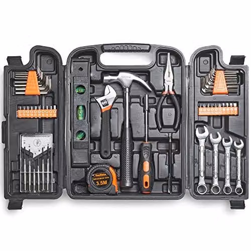 VonHaus 53 Piece Steel Household Tool Kit in Grey