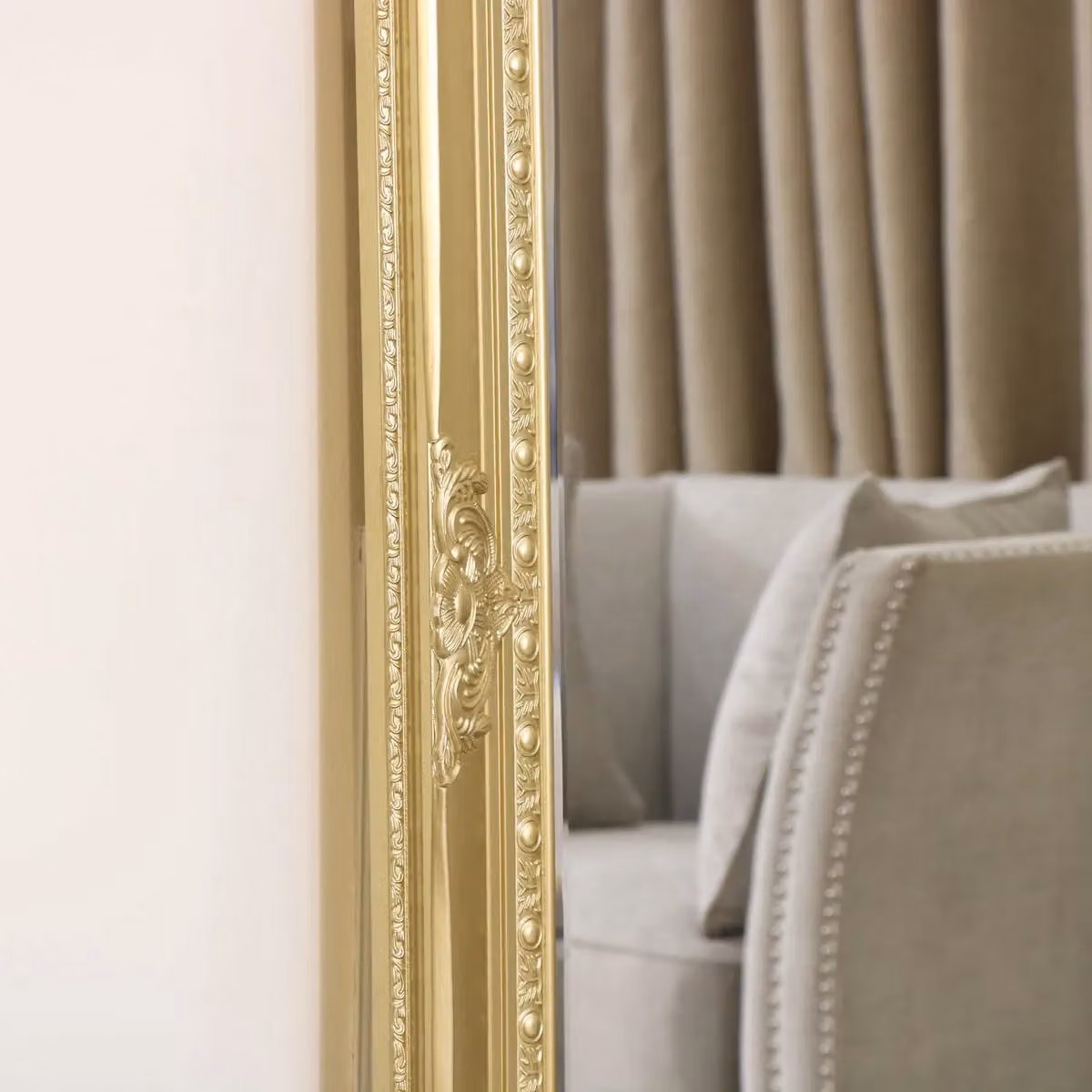 Melody Maison Large Ornate Gold Wall and Floor Mirror, W: 76 cm, H: 176 cm – 2