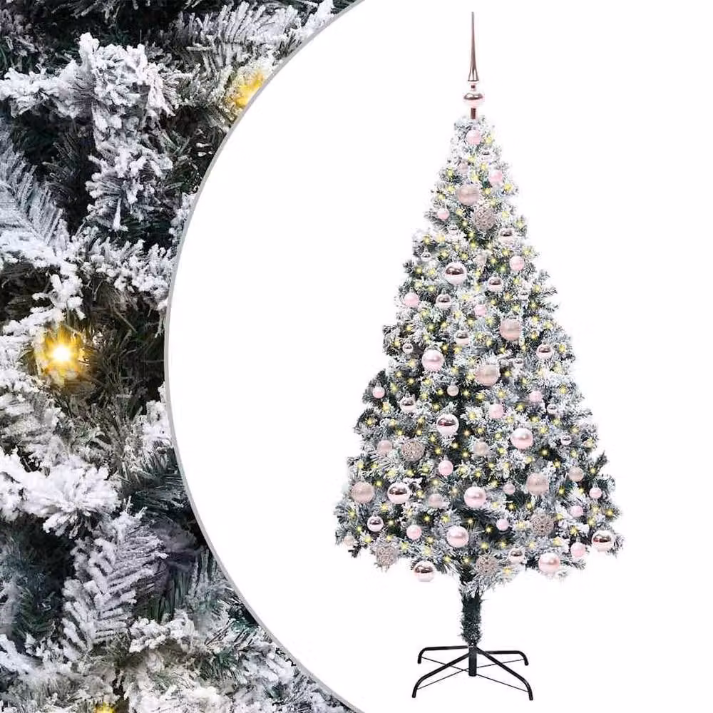 Berkfield Home Green Artificial Christmas Tree with 300 LEDs and Stand, Height: 180 cm – 3