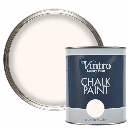 Vintro Champagne Waltz Creamy White Chalk Paint with Ultra Matt Finish, 1 Litre